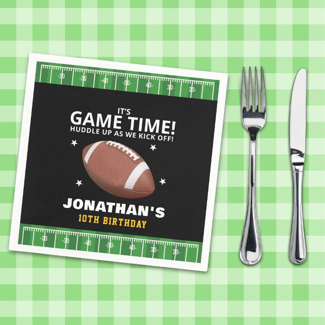 Funny Celebration: Football Field Birthday boy Napkin (Creator Uploaded)