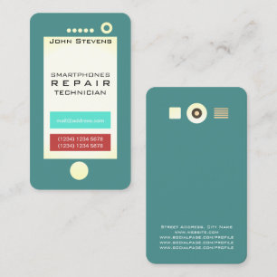Funny cell phone faux look shape business card