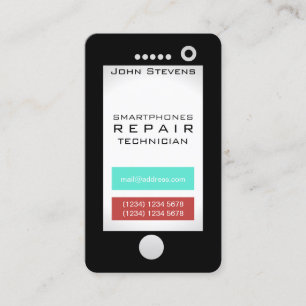 Funny cell phone faux look shape business card