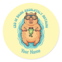Funny CEO of Doing Nothing Capybara