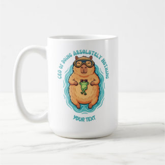 Funny CEO of Doing Nothing Capybara Custom Coffee Mug