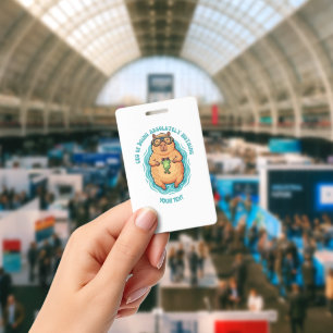 Funny CEO of Doing Nothing Capybara Custom ID Badge