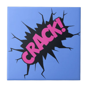 Funny Ceramic Tile Speech Bubbles - Crack