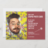 Funny Cereal Guy Christmas Stupid Photo Card
