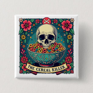 Funny Cereal Killer Family Cereal Lovers 15 Cm Square Badge