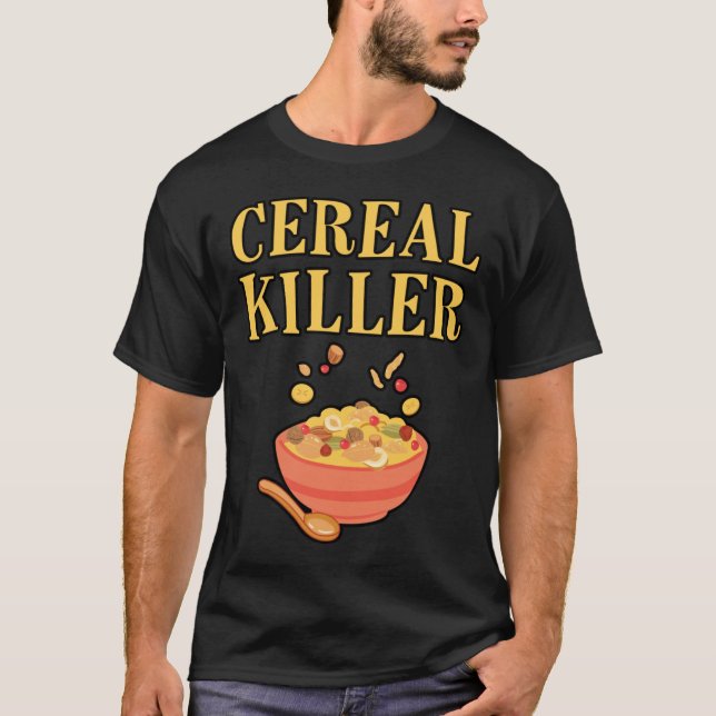 Funny Cereal killer Halloween Costume T-Shirt (Front)