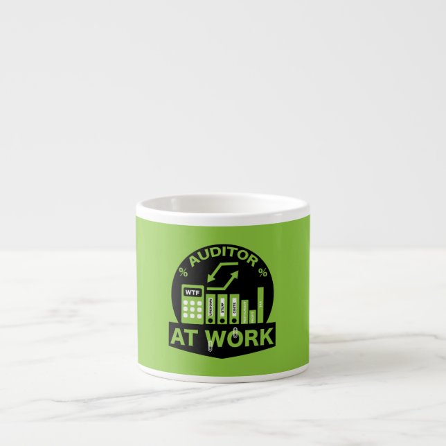 Funny Certified Auditor Gift Espresso Cup (Front)