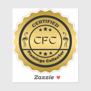Funny Certified Flamingo Collector Black and Gold