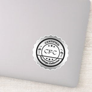 Funny Certified Flamingo Collector Black & Silver