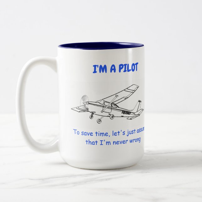 Funny Cessna Pilot Mug (Left)