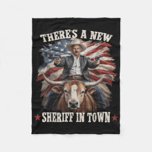 Funny Chad Bianco Cowboy Bianco For California Gov Fleece Blanket