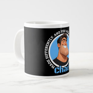 Funny Chad Character Sarcastic Quote Graphic Illus Large Coffee Mug