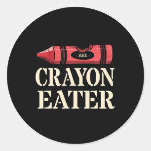Funny Chalk Eater Grunt Squad Military Soldier Jar Classic Round Sticker