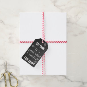 Funny Chalkboard Christmas Gift Tags   Pack of 10