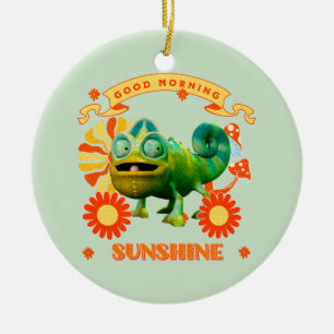 Funny Chameleon Good Morning Sunshine Ceramic Tree Decoration