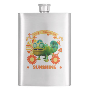 Funny Chameleon Good Morning Sunshine Hip Flask