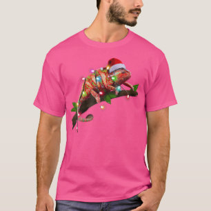 Funny Chameleon Santa Christmas Ornament Decor T-Shirt