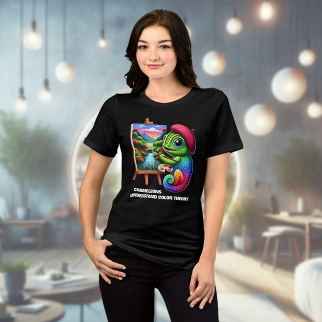 Funny Chameleons Understand Colour Theory Tri-Blend Shirt (Funny Chameleons Understand Color Theory Tri-Blend Shirt Cover Photo)