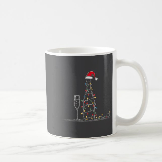 Funny Champagne Christmas Graphics Lights Lover Dr Coffee Mug (Right)