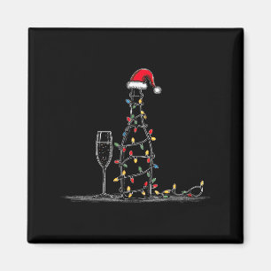 Funny Champagne Christmas Graphics Lights Lover Dr Magnet