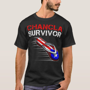 Funny Chancla Survivor Spanish Mexican Puerto Rico T-Shirt