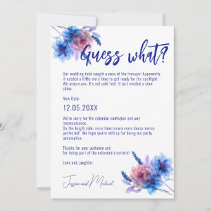 💍Funny Change Date Pastel Whispers Meadows Save The Date