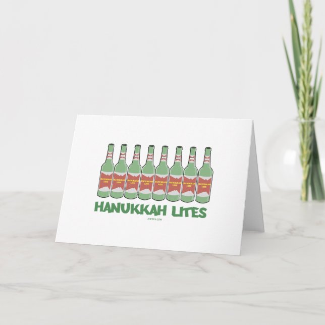 FUNNY  CHANUKAH HANUKKAH LITES GIFTS HOLIDAY CARD (Front)