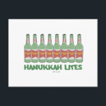FUNNY  CHANUKAH HANUKKAH LITES GIFTS HOLIDAY POSTCARD<br><div class="desc">GIVE THESE HANUKKAH LITES GIFTS TO YOUR FAVORITE DRINKERS WHO APPRECIATE JEWISH HUMOR.</div>