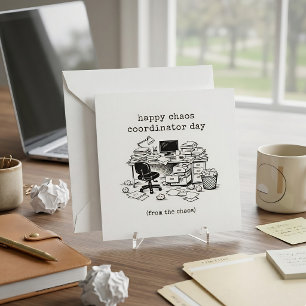 Funny Chaos Coordinator Day Admin Assistant Holiday Card