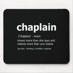 Funny Chaplain Definition New Job Gift For Chaplai Mouse Mat