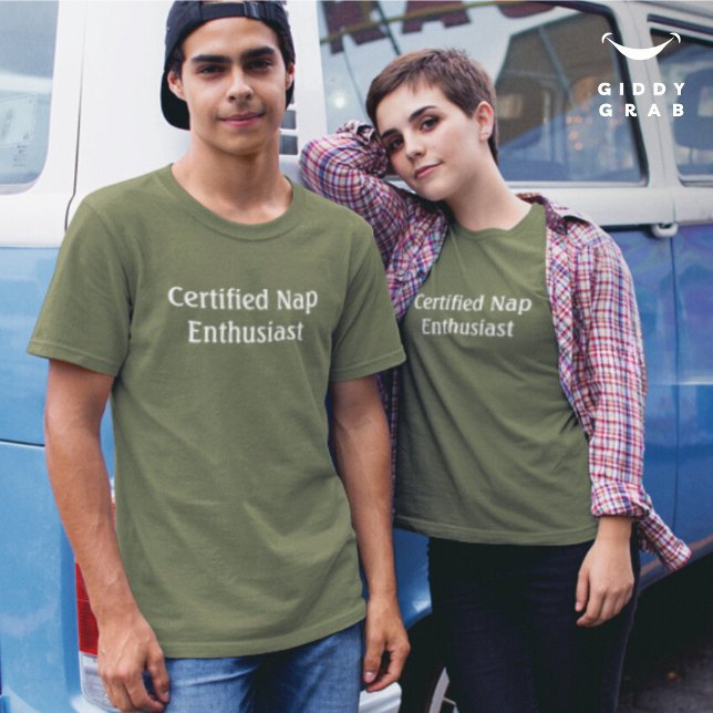 Funny Character Quote Certified Nap Enthusiast T-Shirt (Creator Uploaded)