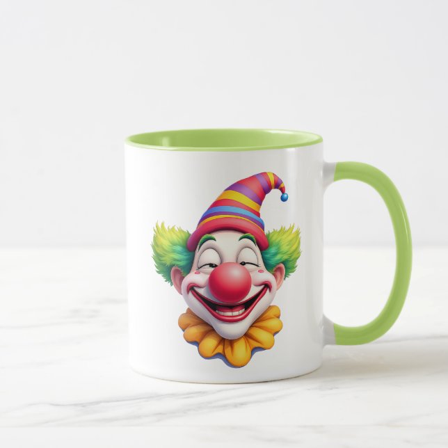 Funny character, red nose, jokes, faces. mug (Right)