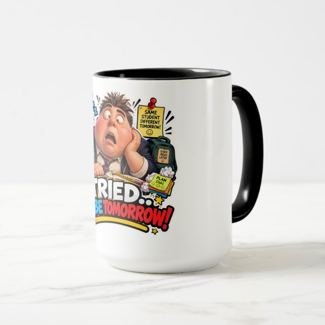 Funny Characters Back to School Balloon Mug (Front Right)