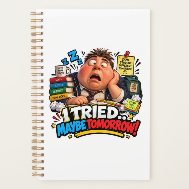 Funny Characters Back to School Balloon Planner (Front)