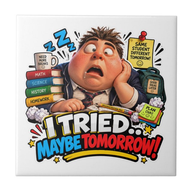 Funny Characters Back to School Balloon Tile (Front)