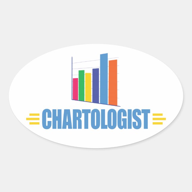 Funny Chart Oval Sticker (Front)