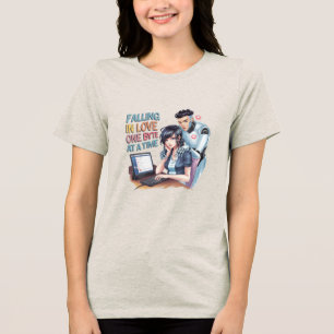 Funny Chatbot Companion Ai Memes Falling In Love T Tri-Blend Shirt