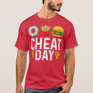 Funny Cheat Day Outfit, Doughnuts, Fries, Pizza & T-Shirt