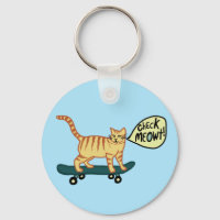 Funny Check MEOWT Skateboarding Cat