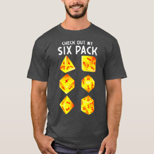 Funny Check Out My Six Pack Dice Pun T-Shirt