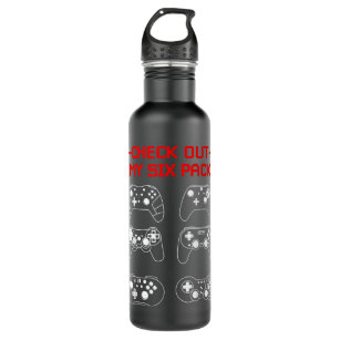 Funny Check Out My Six Pack Rpg Gamer Gift Video G 710 Ml Water Bottle