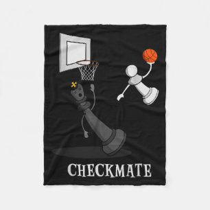 Funny Checkmate Chess Basketball Game Board King P Fleece Blanket
