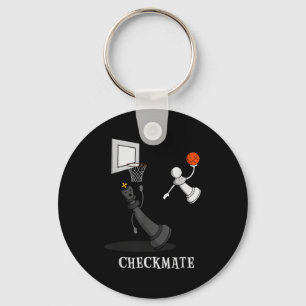Funny Checkmate Chess Basketball Game Board King P Key Ring