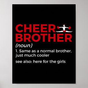 Funny Cheer Brother Definition Poster