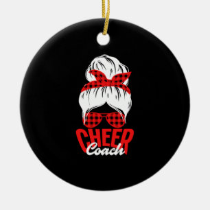Funny Cheer Couch Cheerleading Cheerleader Coach Ceramic Tree Decoration