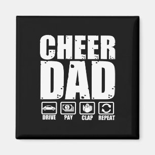 Funny Cheer Dad Proud Cheerleader Father Humour Fa Magnet
