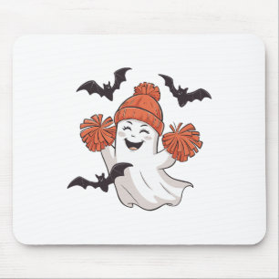 Funny Cheer Ghost Cheerleading Spooky Cheerleader Mouse Mat