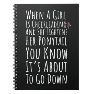 Funny Cheer Gifts For Cheerleaders Girl For Her Notebook