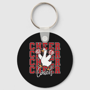 Funny Cheer Goose Coach Red Coquette Bow Sport Che Key Ring