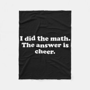 Funny Cheer Or Cheerleading Girls Boys Men Or Wome Fleece Blanket
